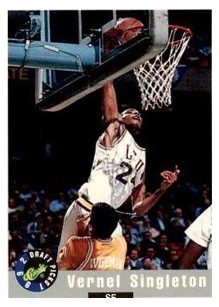 1992 Classic Draft Picks Vernel Singleton #42 card