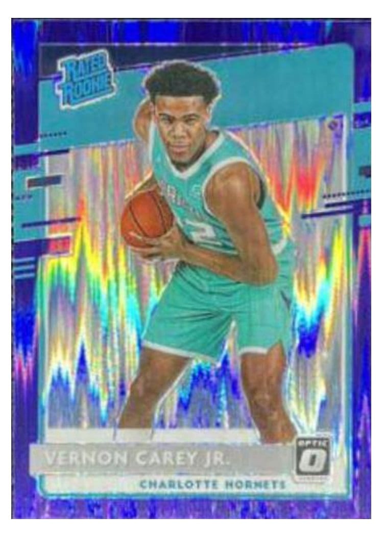 2020-21 Donruss Optic Base Set Vernon Carey Jr. Purple Shock #182 card