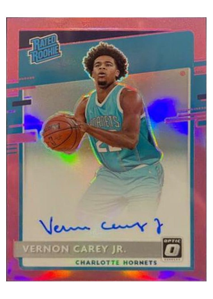 2020-21 Donruss Optic Base Set Vernon Carey Jr. Autograph Pink #182 card