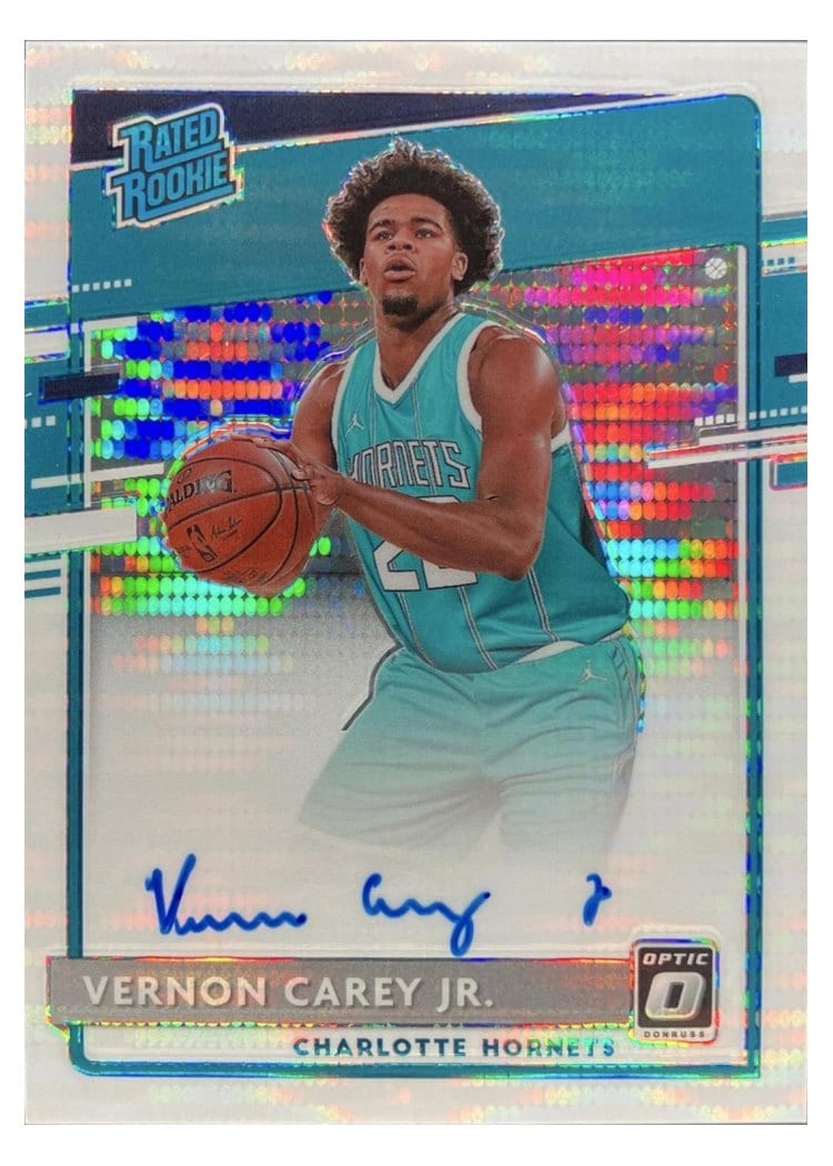 2020-21 Donruss Optic Base Set Vernon Carey Jr. Autograph Pulsar #182 card