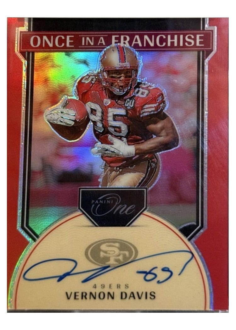 Vernon Davis 2024 Panini One Once in a Franchise Autographs card