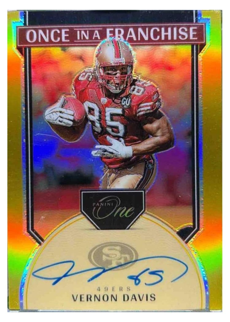 2024 Panini One Once in a Franchise Autographs Vernon Davis #342 card