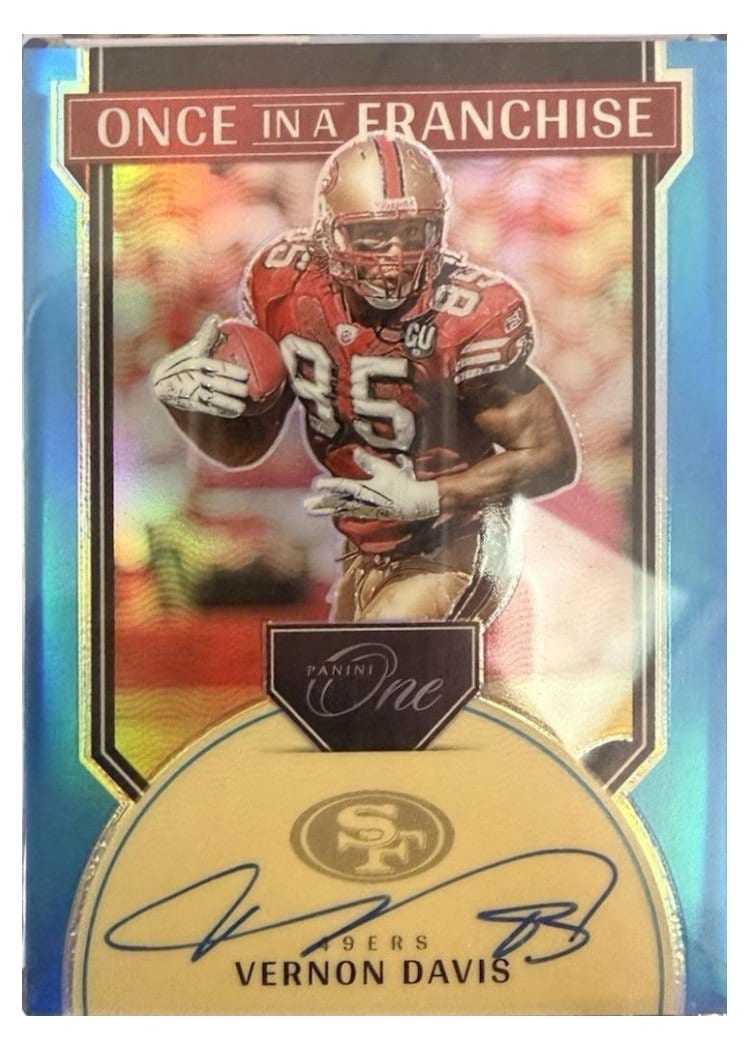 Vernon Davis 2024 Panini One Once in a Franchise Autographs card