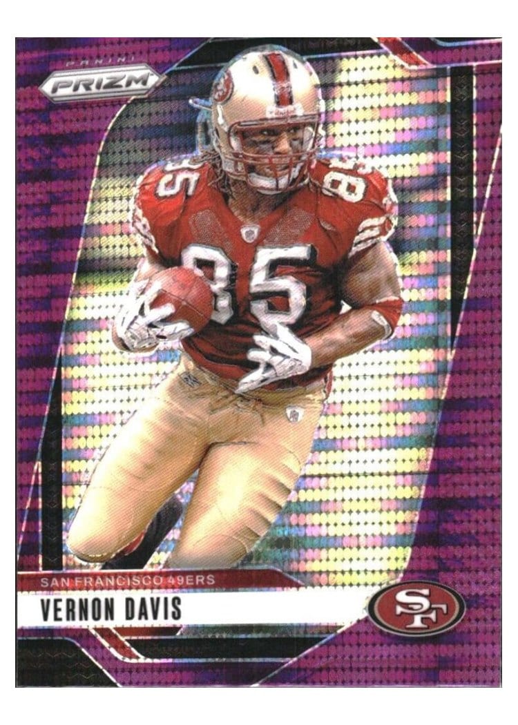 2024 Panini Prizm Base Set Vernon Davis Purple Pulsar #258 card