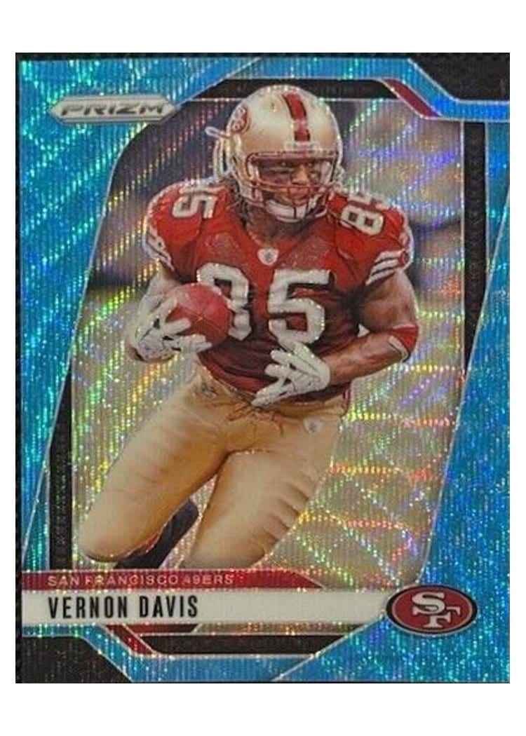 2024 Panini Prizm Base Set Vernon Davis Blue Wave #258 card