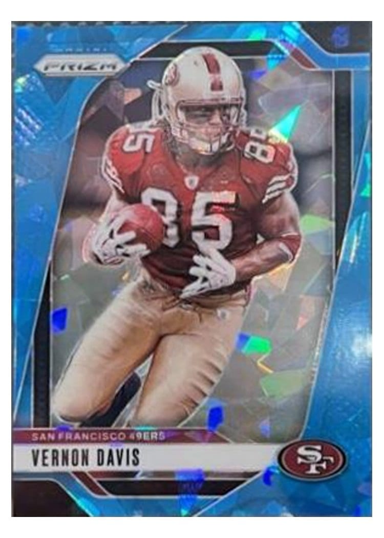 2024 Panini Prizm Base Set Vernon Davis Blue Ice #258 card