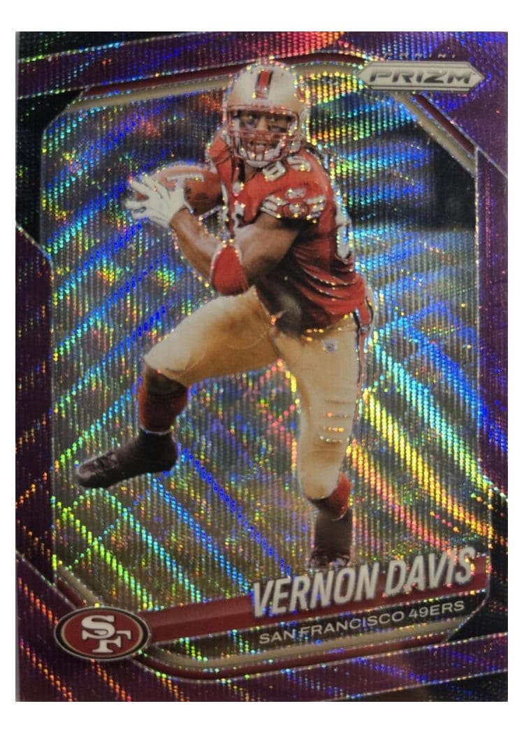 2025 Panini Prizm Base Set Vernon Davis Purple Wave #39 card