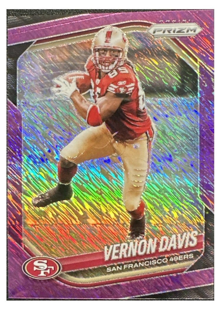 2025 Panini Prizm Base Set Vernon Davis Purple Shimmer #39 card