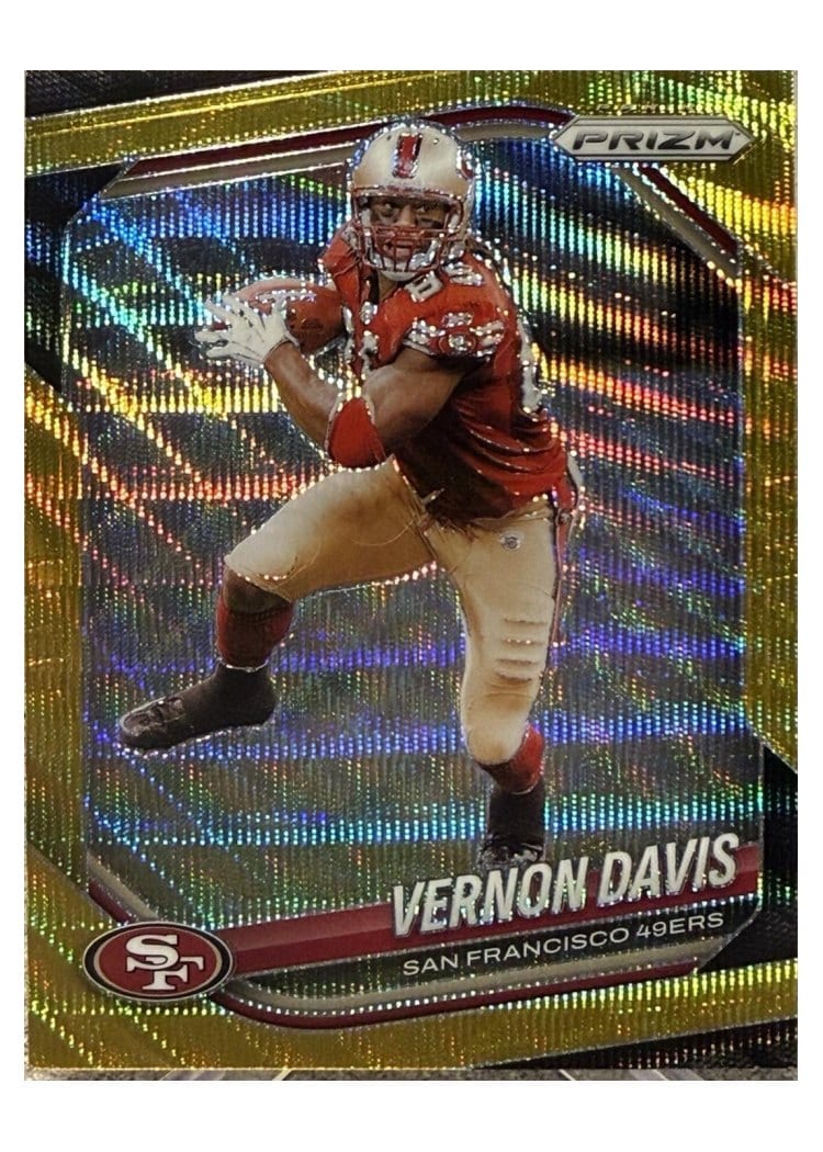 2025 Panini Prizm Base Set Vernon Davis Gold Wave #39 card