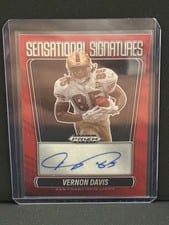 2025 Panini Prizm Black Sensational Signatures Vernon Davis #11 card