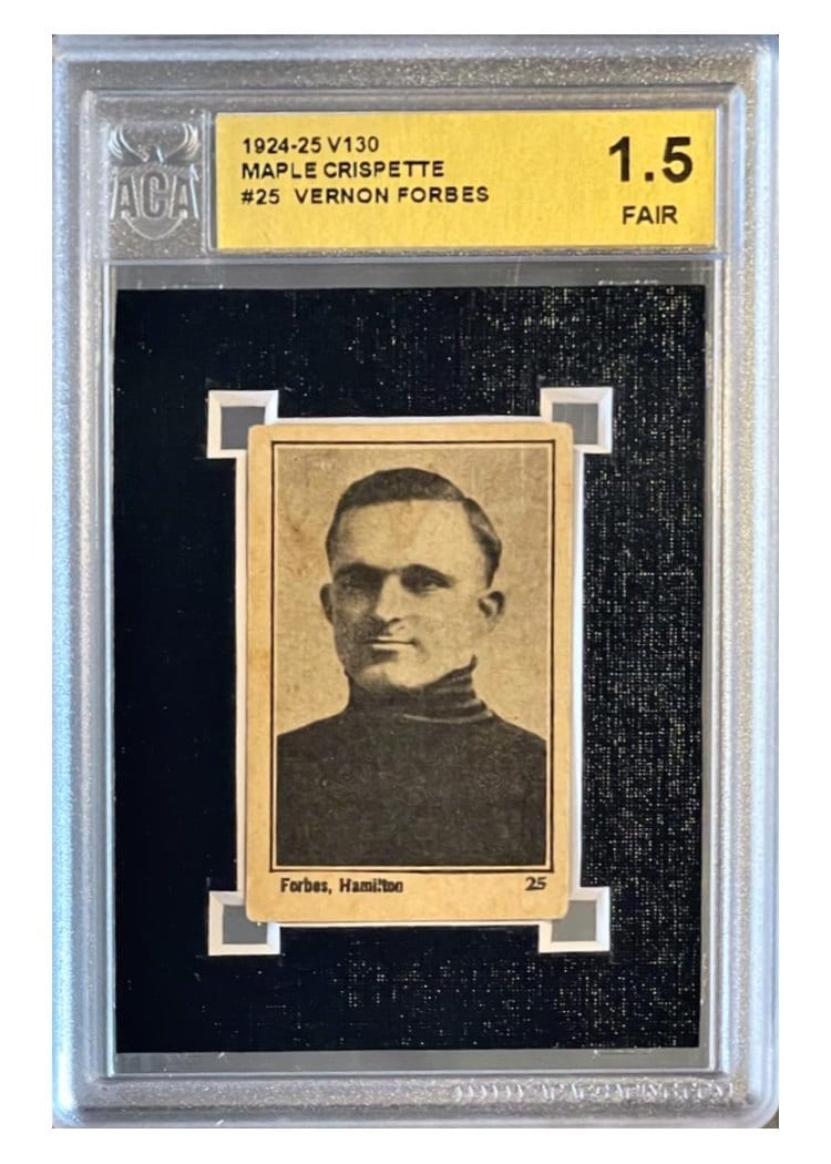 1924 V130 Maple Crispette Vernon Forbes #25 card
