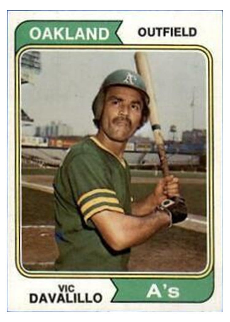 1974 Topps Vic Davalillo #444 card