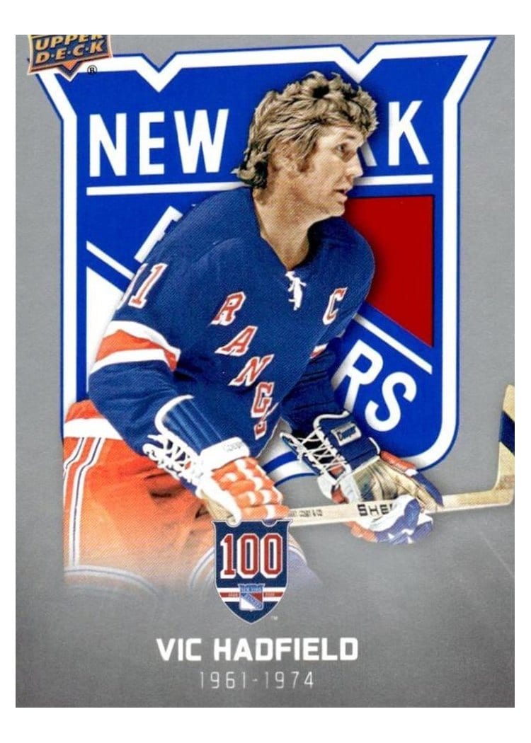 2025-26 Upper Deck New York Rangers Centennial Base Set Vic Hadfield #9