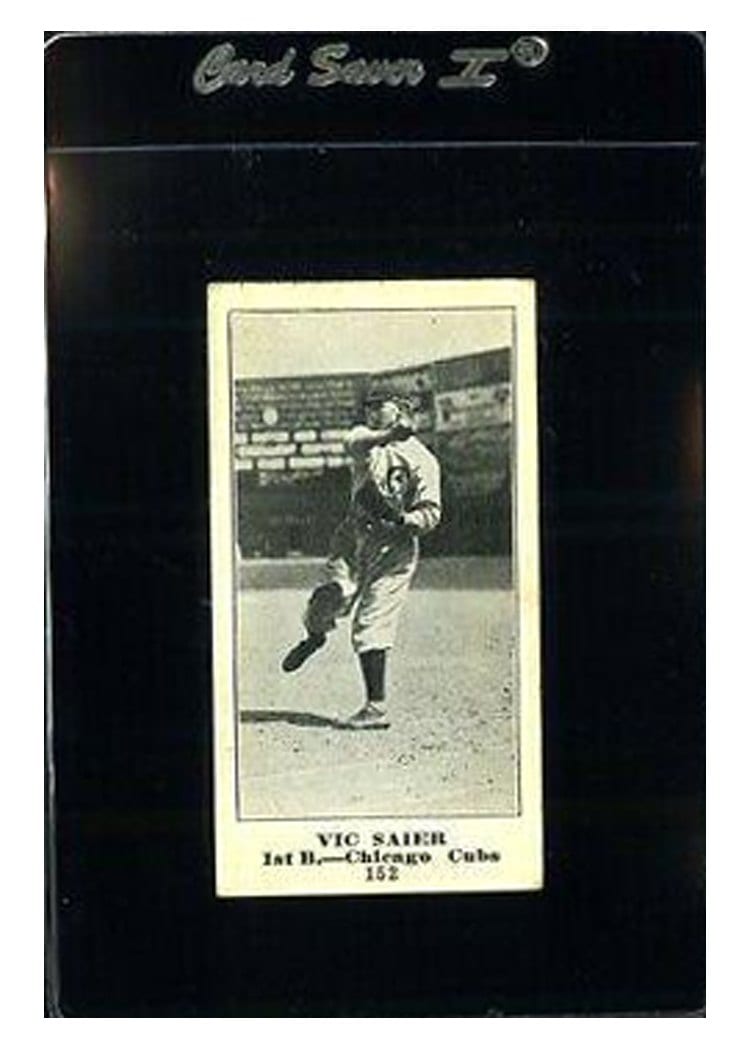 1916 M101 4 Sporting News Vic Saier #152 card