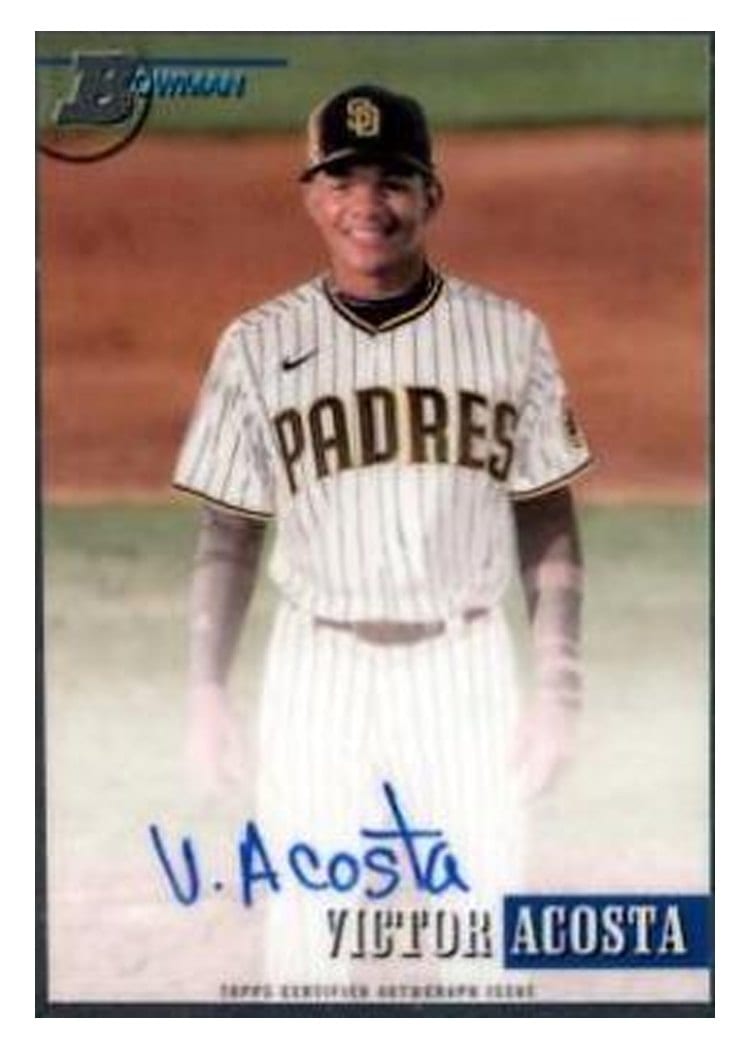 2021 Bowman Heritage Chrome Prospect Autographs Victor Acosta #93PA-VA card