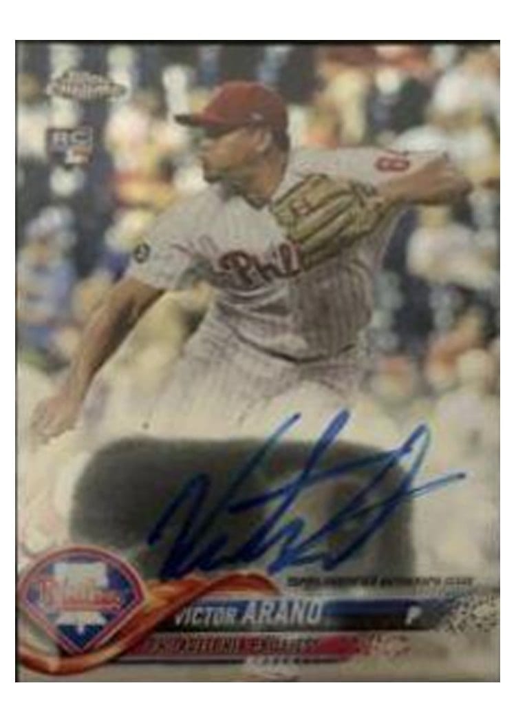 2018 Topps Chrome Rookie Autographs Victor Arano #RA-VA card