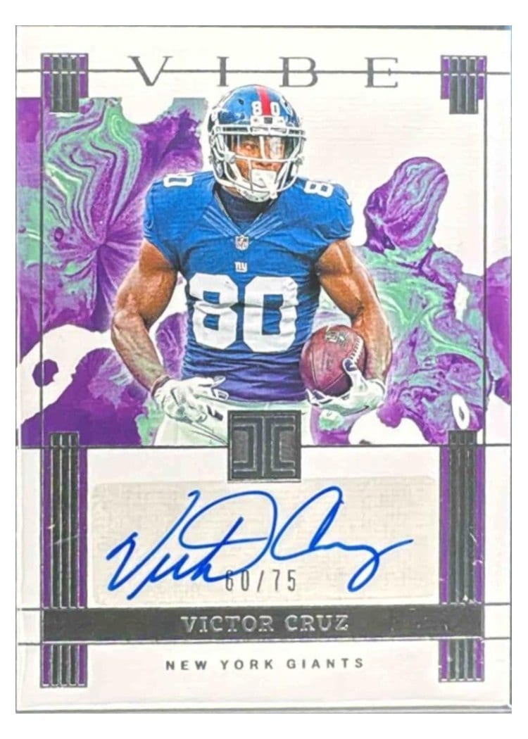 2025 Panini Impeccable Vibes Signatures Victor Cruz #13 card
