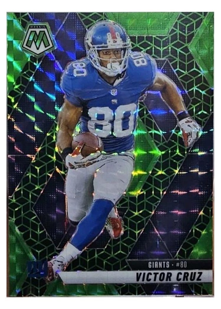2025 Panini Mosaic Base Set Victor Cruz Green Spectris #123