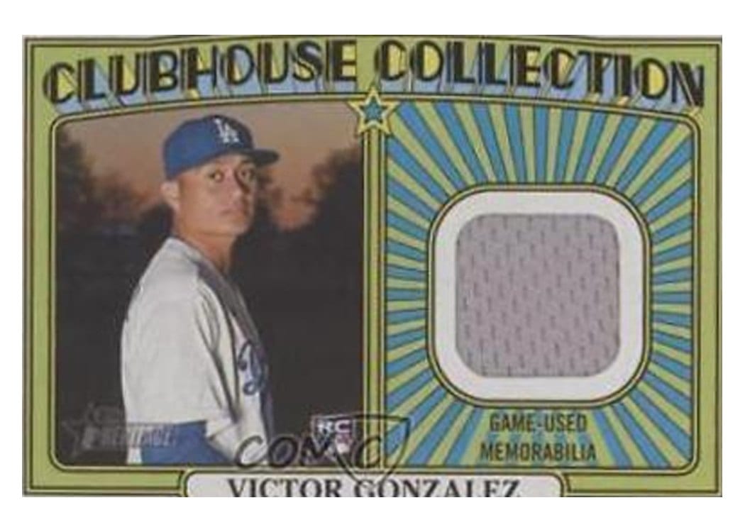 2021 Topps Heritage Clubhouse Collection Relics Victor Gonzalez #CC-VG card