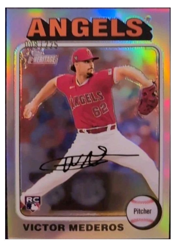 2024 Topps Heritage Victor Mederos #606 card