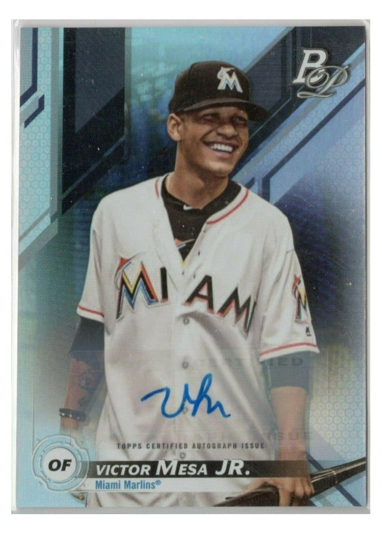 2019 Bowman Platinum Top Prospects Autographs Victor Mesa Jr. #TOP-14 card