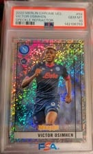 2020 Topps Merlin Chrome UEFA Champions League Victor Osimhen Speckle Refractor #59 card