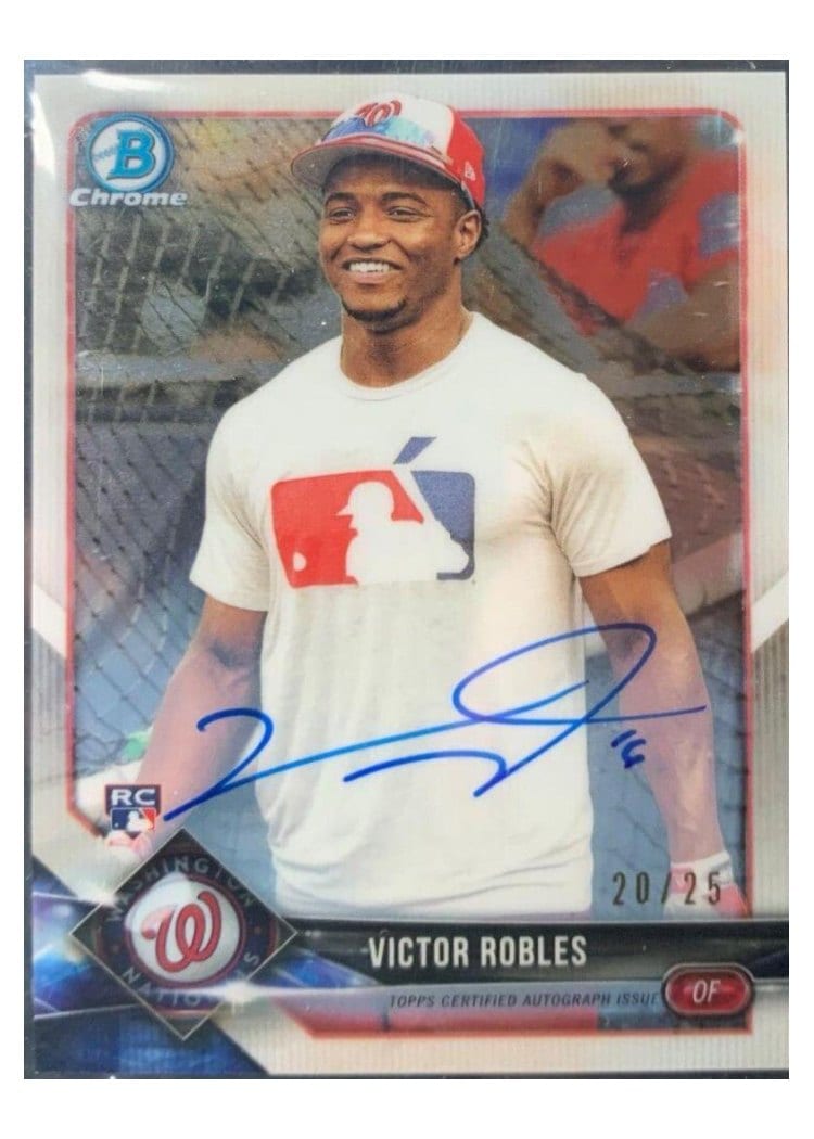 2018 Bowman Chrome Rookie Autographs Victor Robles #CRA-VR card