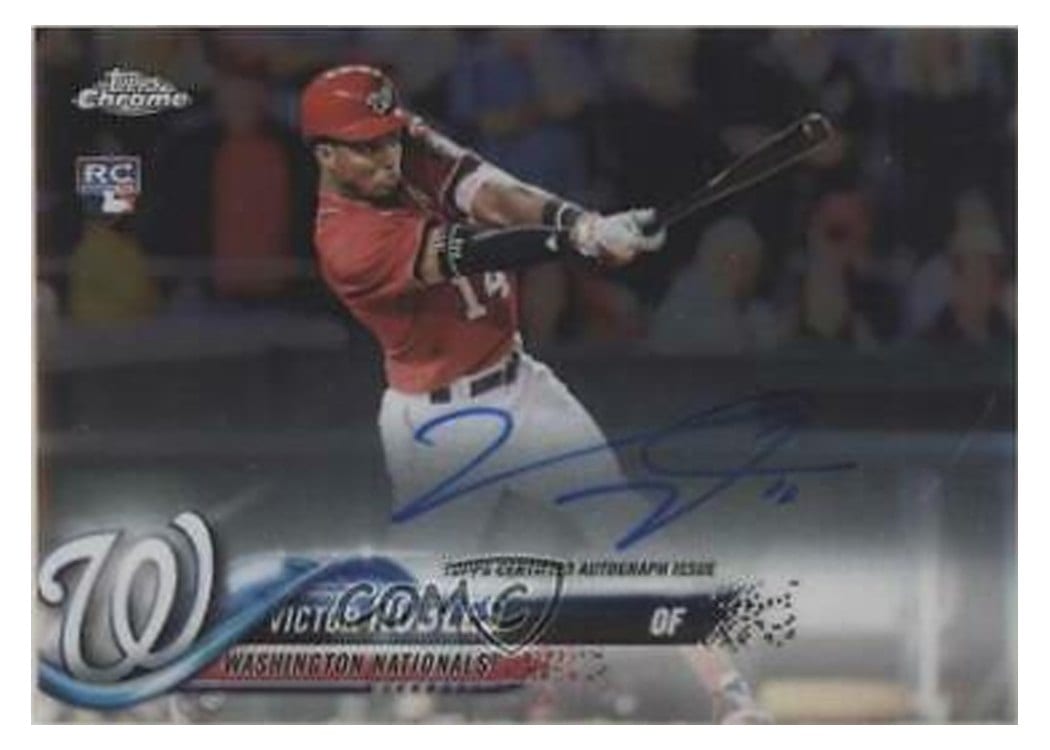2018 Topps Chrome Rookie Autographs Victor Robles #RA-VR card