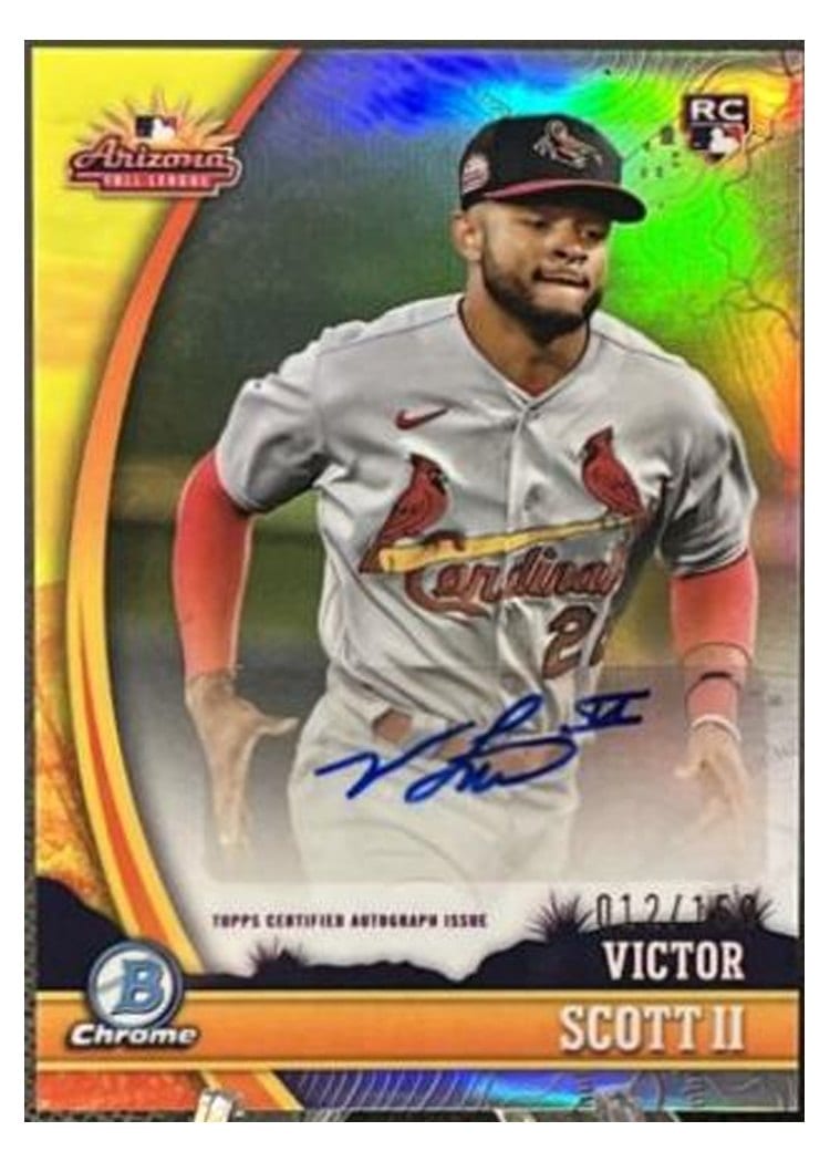 2024 Bowman Chrome 2023 AFL Fall Stars Autographs Victor Scott II #AFL-VS card