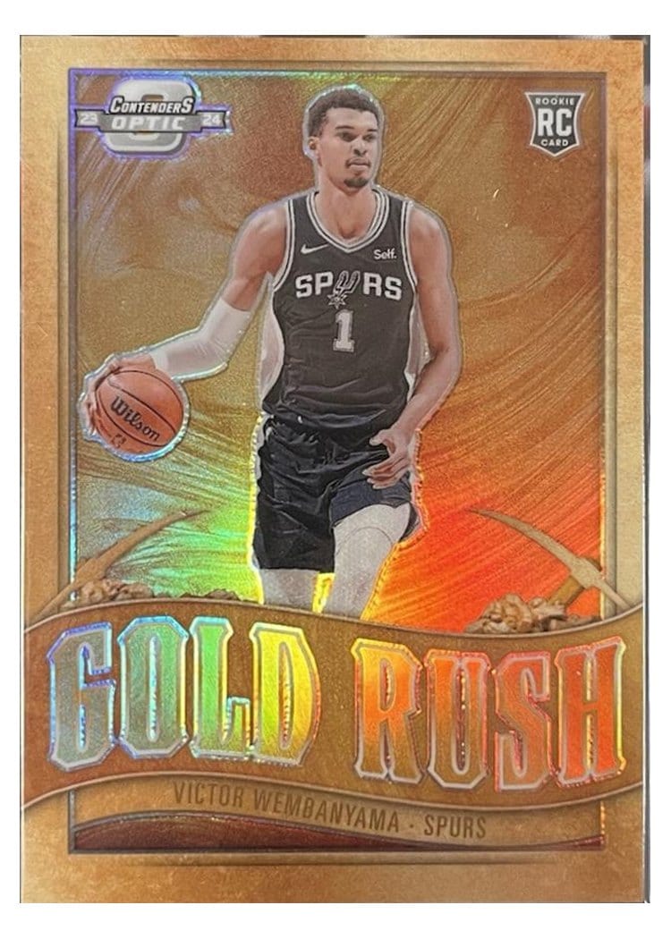 2023-24 Panini Contenders Optic Gold Rush Victor Wembanyama #1 card