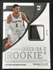 2023-24 Panini Immaculate Victor Wembanyama Patch /99 #145 card