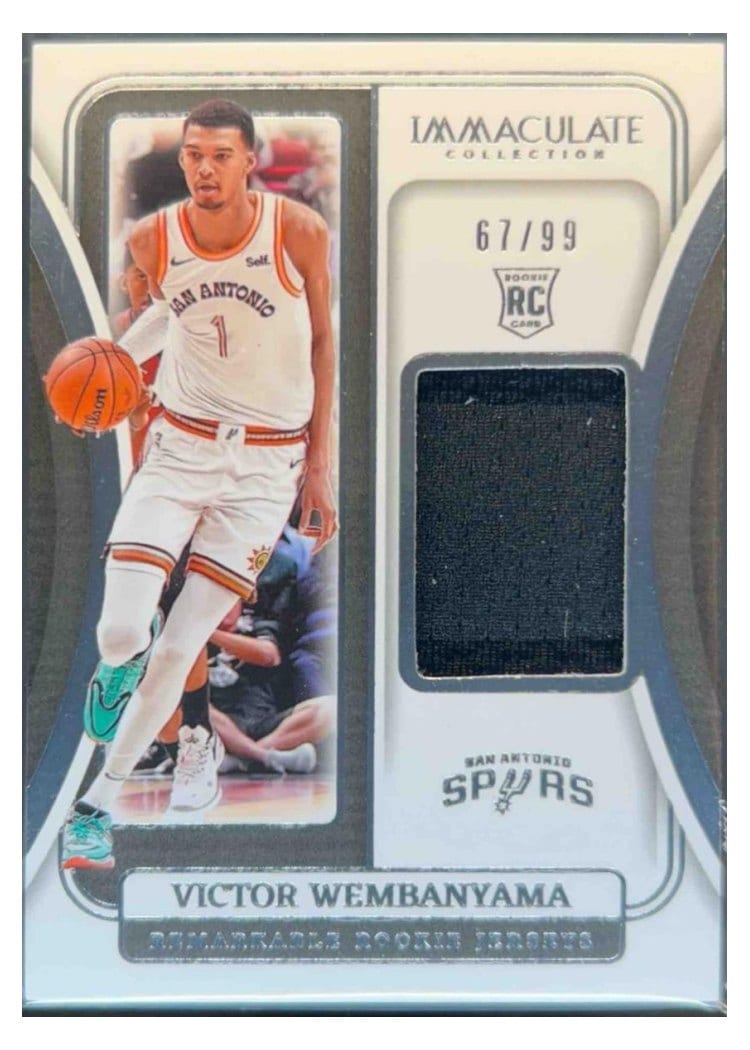 2023-24 Panini Immaculate Collection Remarkable Rookie Jerseys Victor Wembanyama #7 card