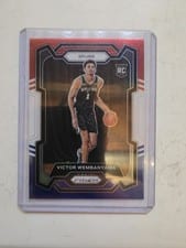 2023 Panini Prizm Victor Wembanyama Red White Blue #136 card