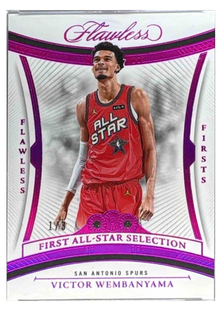 2024-25 Panini Flawless Base Gems Victor Wembanyama #141 card