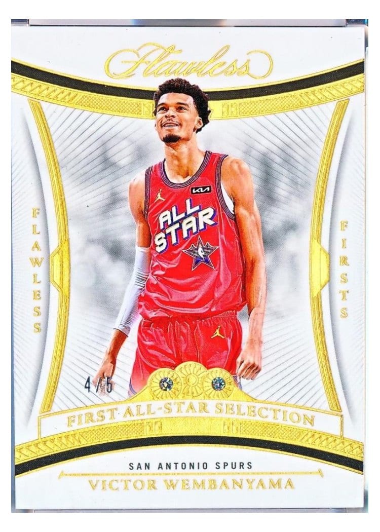 2024-25 Panini Flawless Base Gems Victor Wembanyama #141 card
