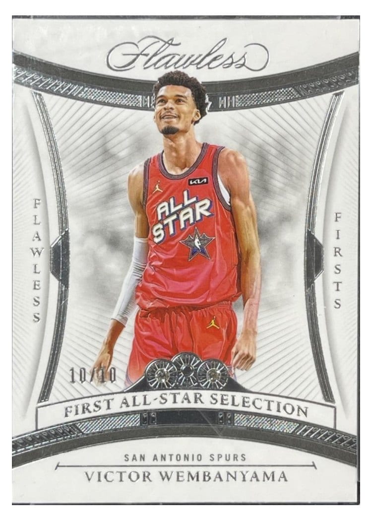 2024-25 Panini Flawless Base Gems Victor Wembanyama #141 card