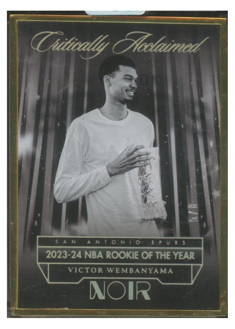 2024-25 Panini Noir Base Set Victor Wembanyama #291 card