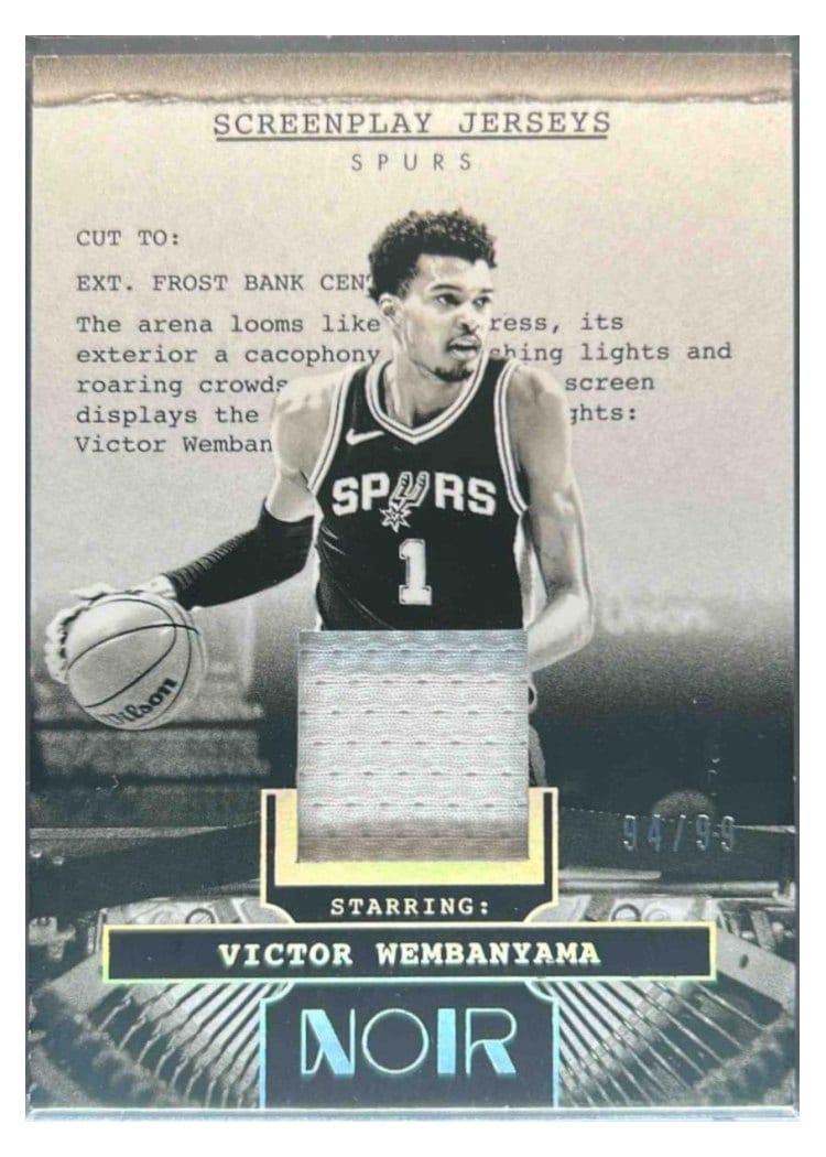 2024-25 Panini Noir Screenplay Jerseys Set Victor Wembanyama #5 card