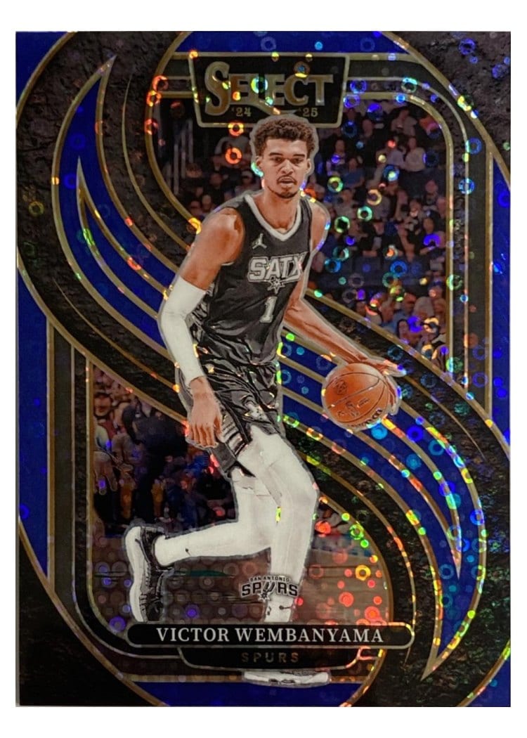 2024 Panini Select Victor Wembanyama Blue Disco Prizm #102 card
