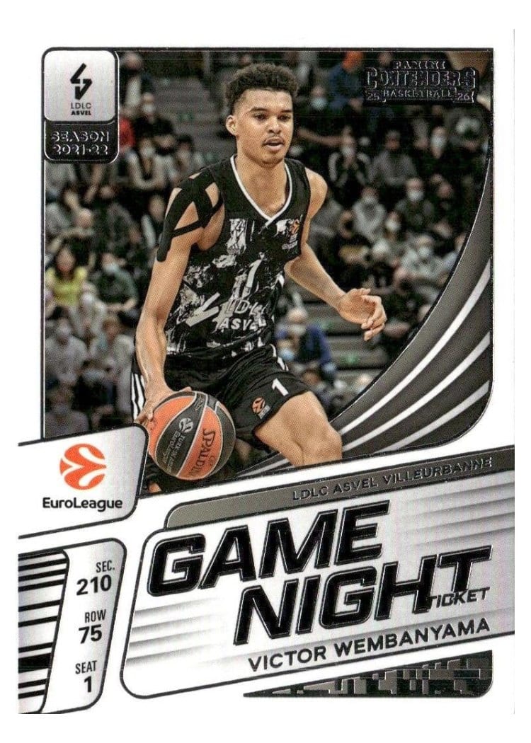 2025-26 Panini Contenders EuroLeague Game Night Ticket Victor Wembanyama #7 card