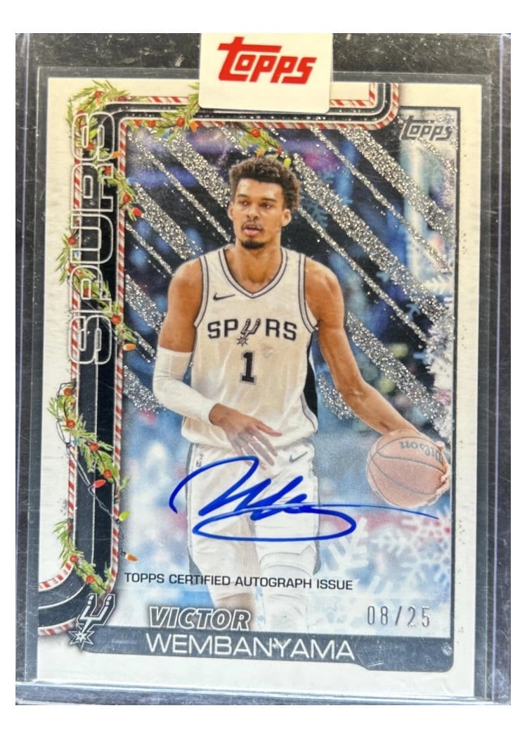 2025-26 Topps Holiday Autographs Victor Wembanyama #H156 card