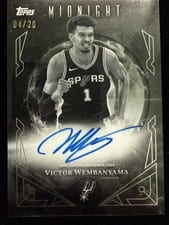 2025-26 Topps Midnight Midnight Sun Signatures Victor Wembanyama #MS-VW