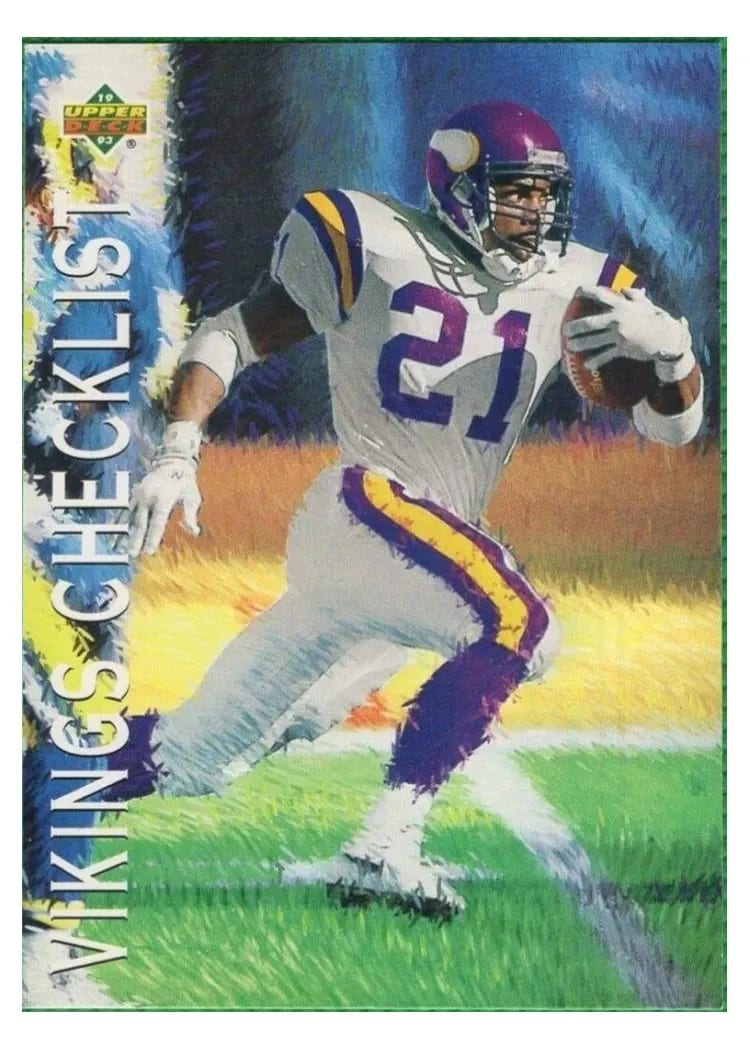 1993 Upper Deck Vikings Checklist #90 card