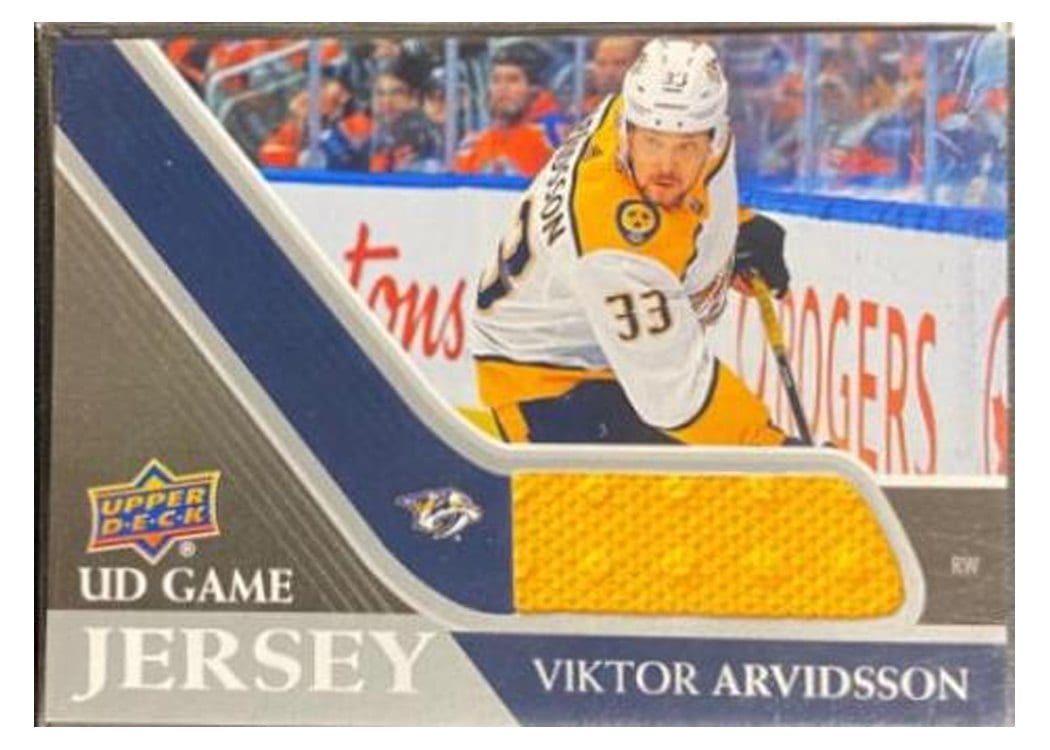 2020-21 Upper Deck UD Game Jersey Viktor Arvidsson #GJ-VA card