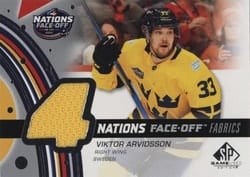 2025-26 SP Game Used 2025 4 Nations Face-Off Fabrics Viktor Arvidsson #4N-VA card