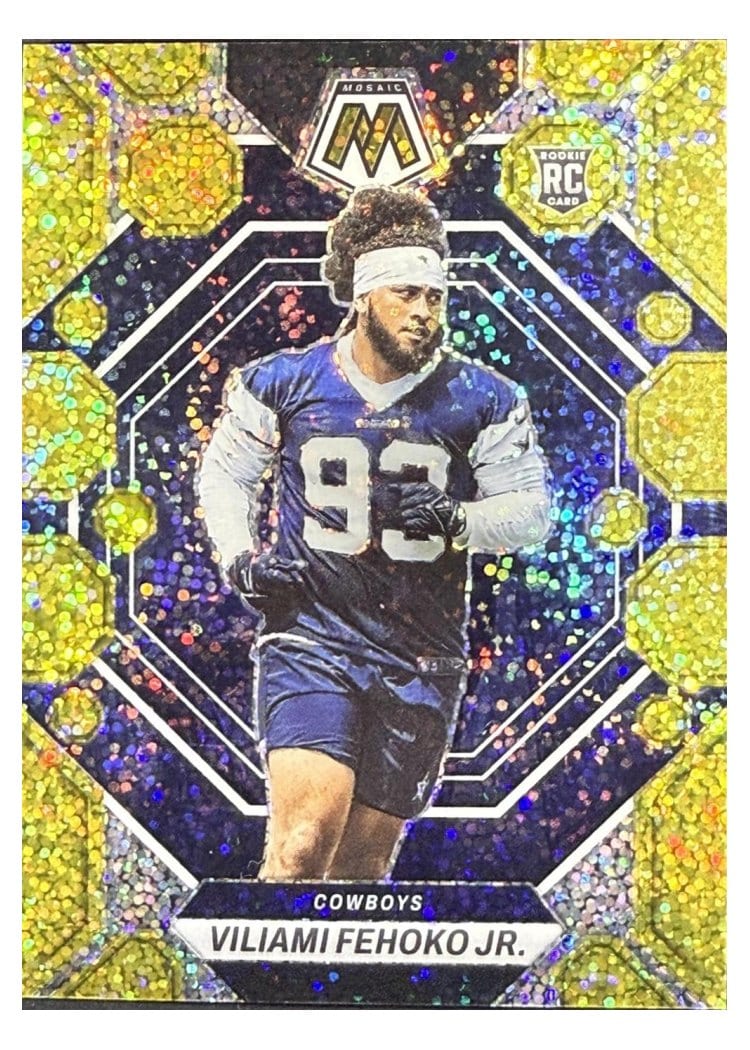 2023 Panini Mosaic Base Set Viliami Fehoko Jr. Gold Sparkle #375