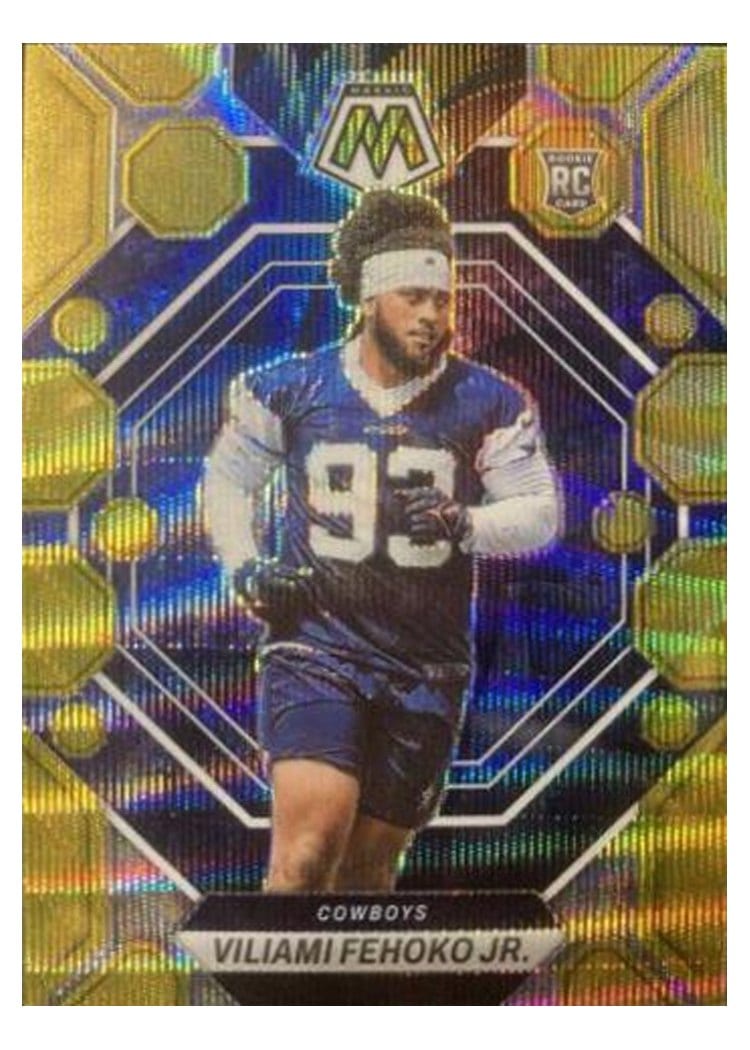 2023 Panini Mosaic Base Set Viliami Fehoko Jr. Gold Wave #375