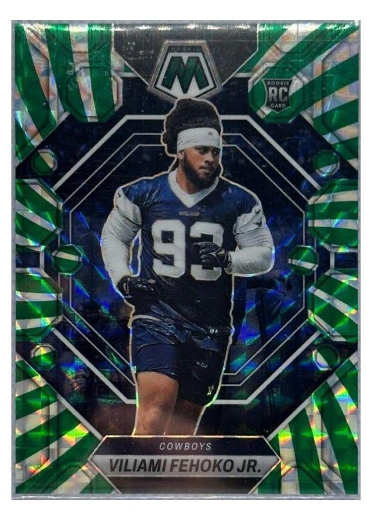 2023 Panini Mosaic Base Set Viliami Fehoko Jr. Green Swirl #375