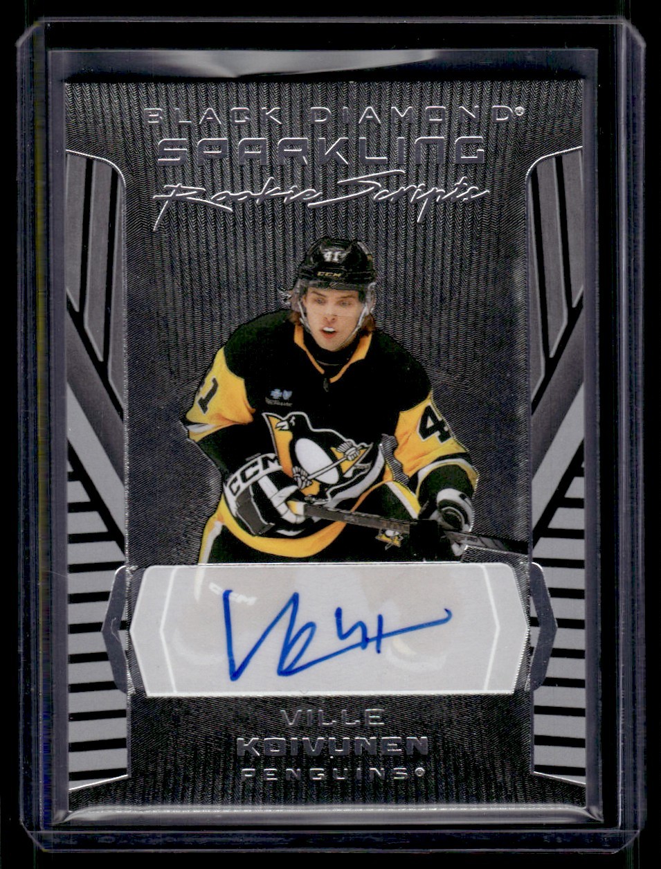 2025-26 Upper Deck Black Diamond Sparkling Rookie Scripts Ville Koivunen #SRS-VK card