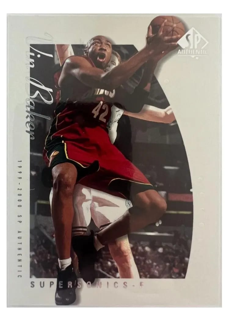 1999 SP Authentic Vin Baker #77 card